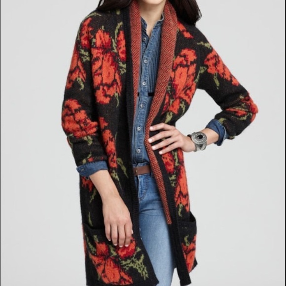 Rare! Free People Flower Power Cardigan Jacket